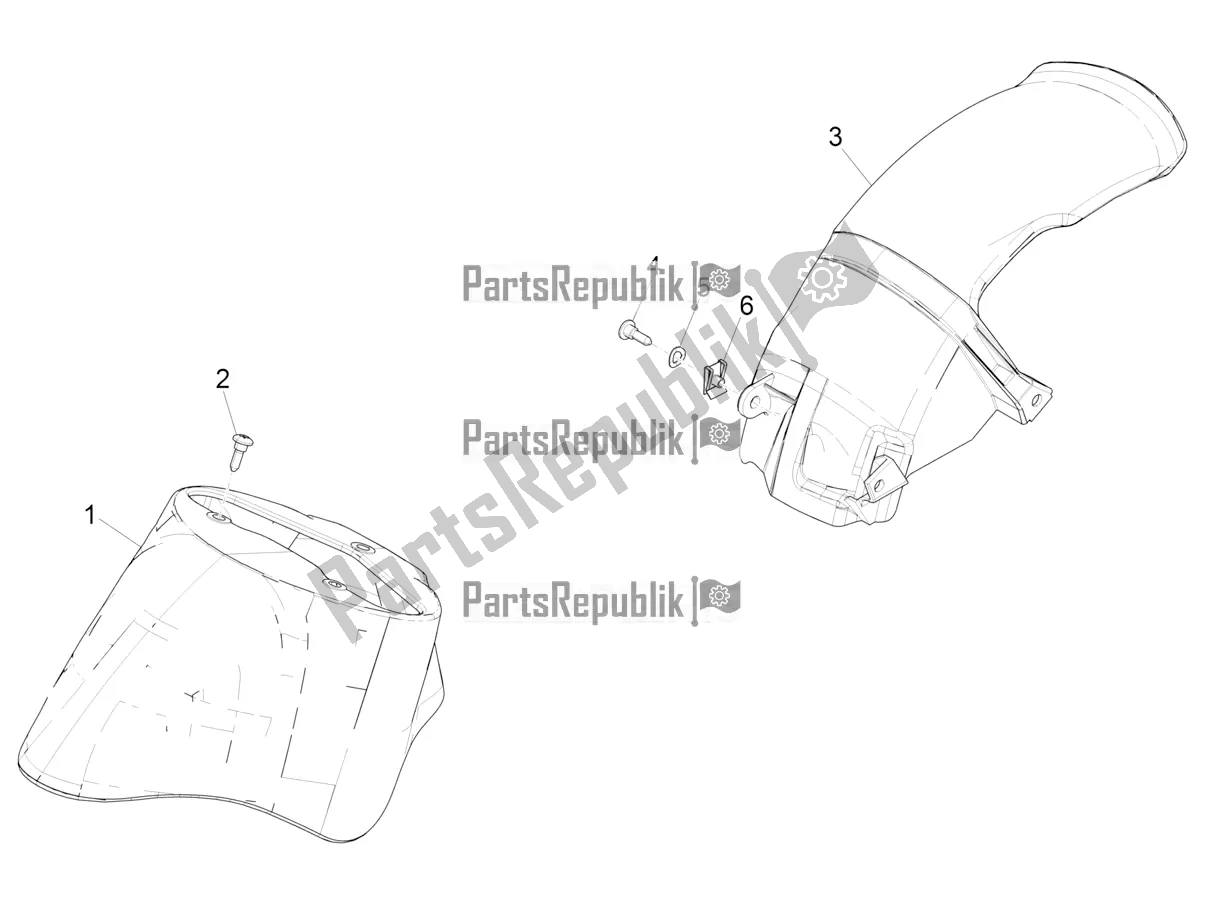 Alle onderdelen voor de Wielkast - Spatbord van de Piaggio ZIP 50 4T 2020