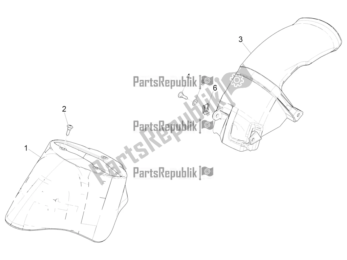 Toutes les pièces pour le Logement De Roue - Garde-boue du Piaggio ZIP 50 4T 2020