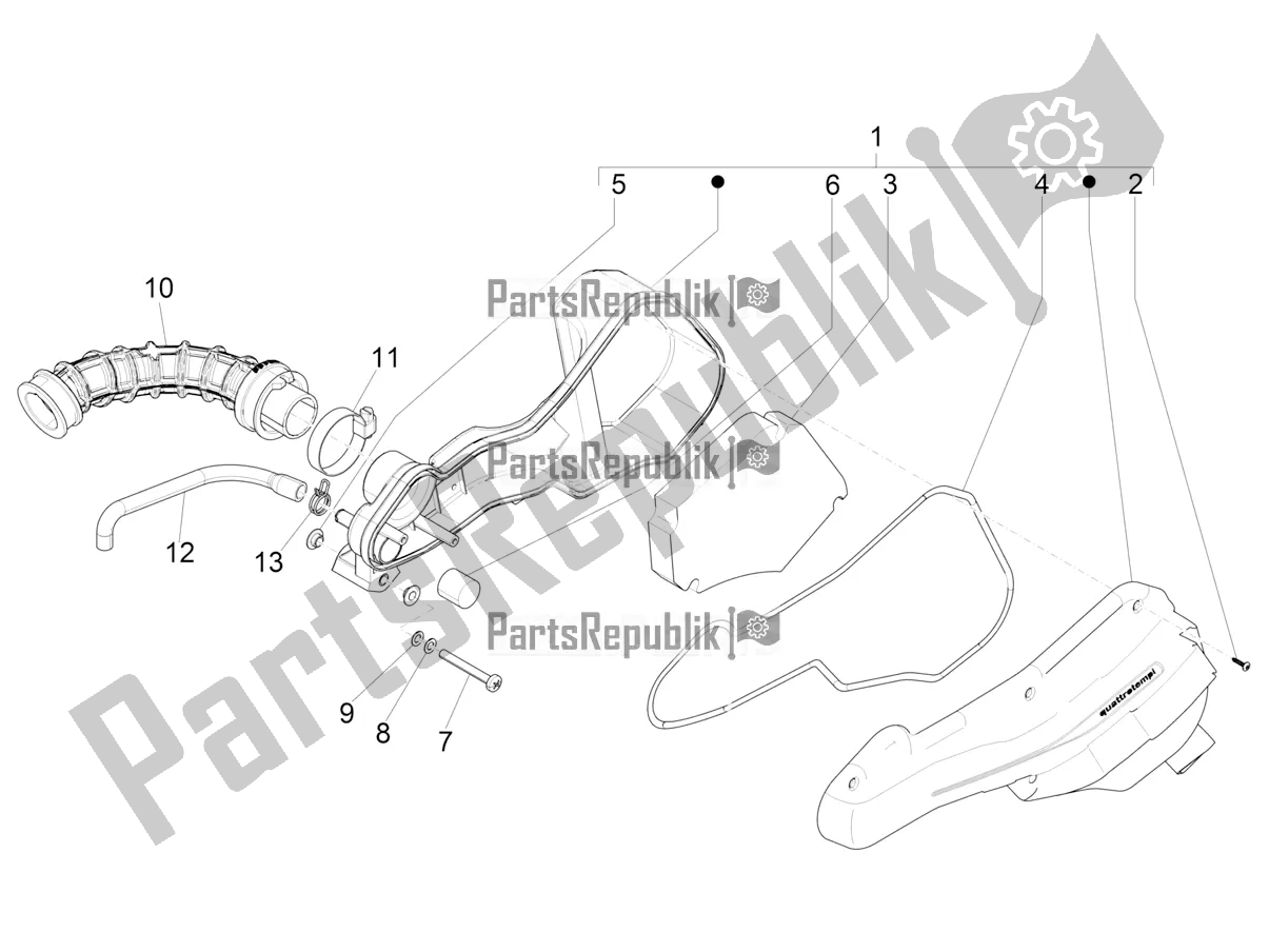 Toutes les pièces pour le Filtre à Air du Piaggio ZIP 50 4T 2021