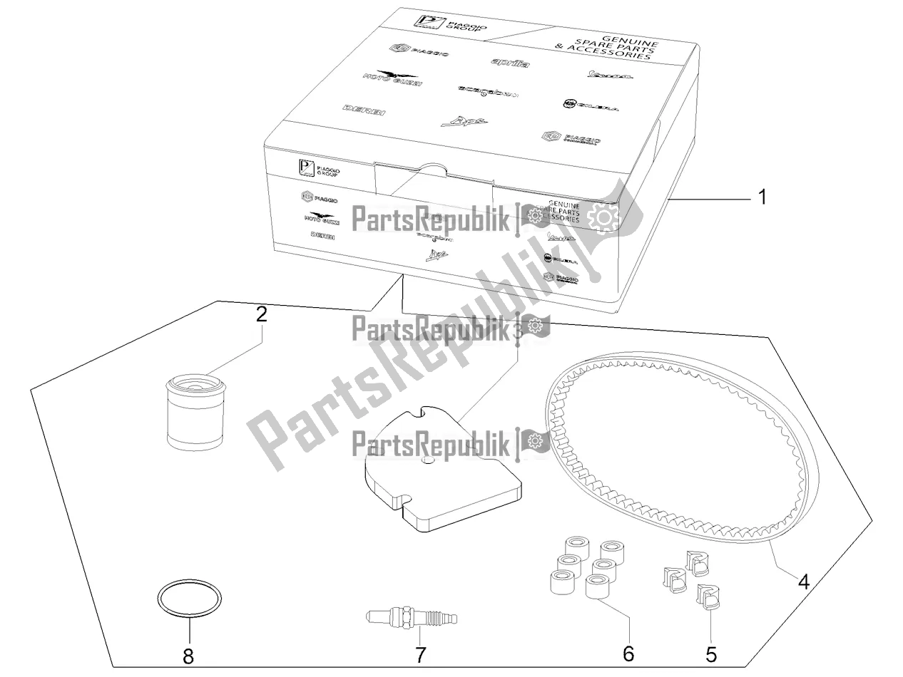 Todas las partes para Complete Wear And Maintenance Kit de Piaggio ZIP 50 4T 2021