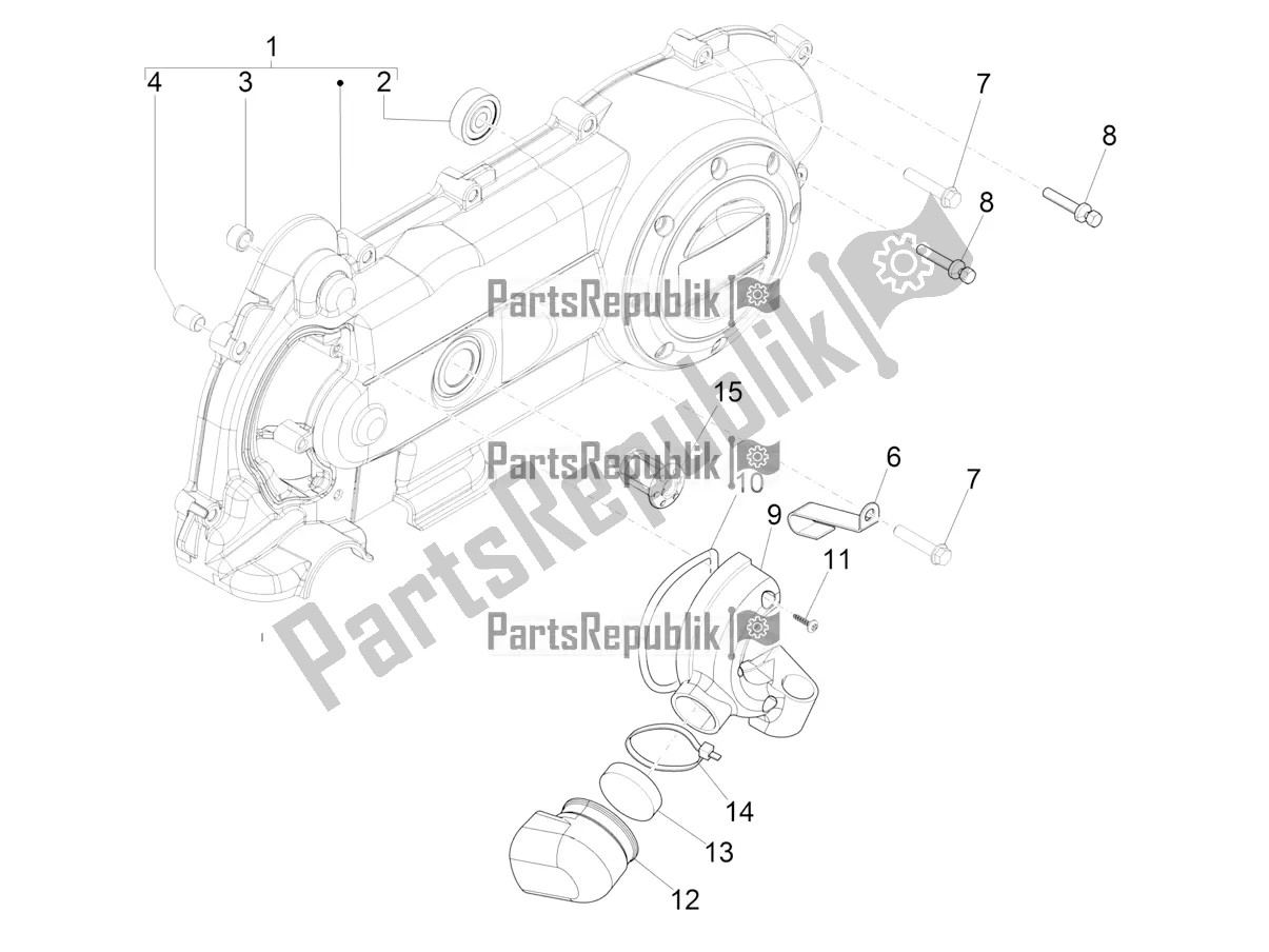 Toutes les pièces pour le Couvercle De Carter - Refroidissement Du Carter du Piaggio ZIP 50 4T 2021