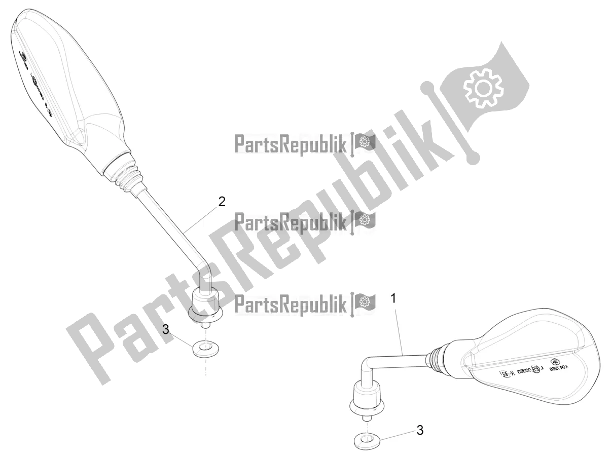 Todas las partes para Espejo / S De Conducción de Piaggio ZIP 50 4T 2021