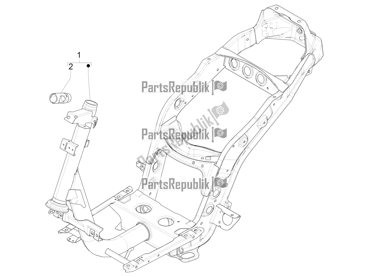 Todas las partes para Marco / Carrocería de Piaggio ZIP 50 4T 2021