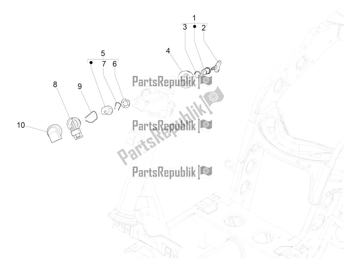 Todas las partes para Cerraduras de Piaggio ZIP 50 4T 2021