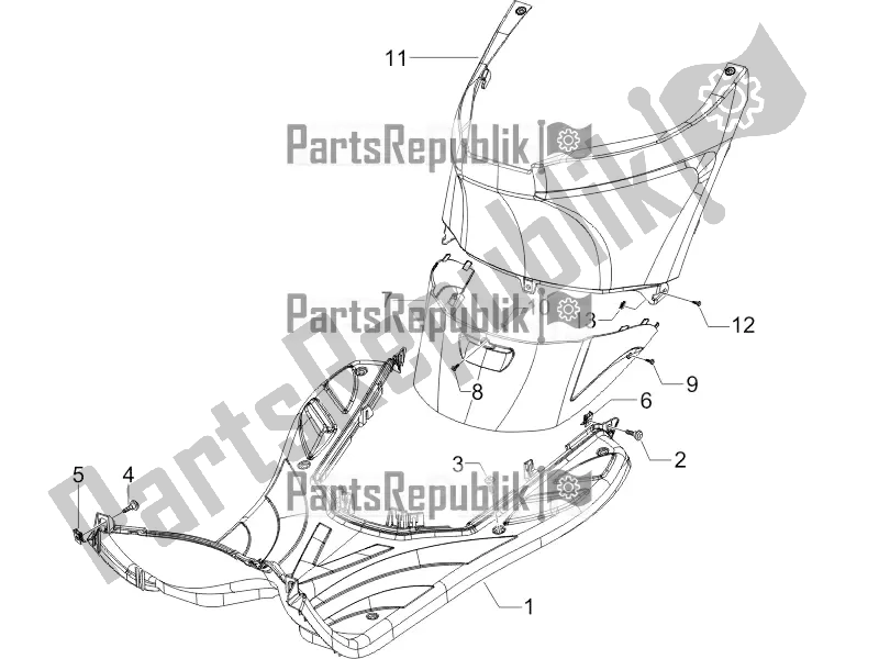 Toutes les pièces pour le Housse Centrale - Repose-pieds du Piaggio ZIP 50 4T 2022