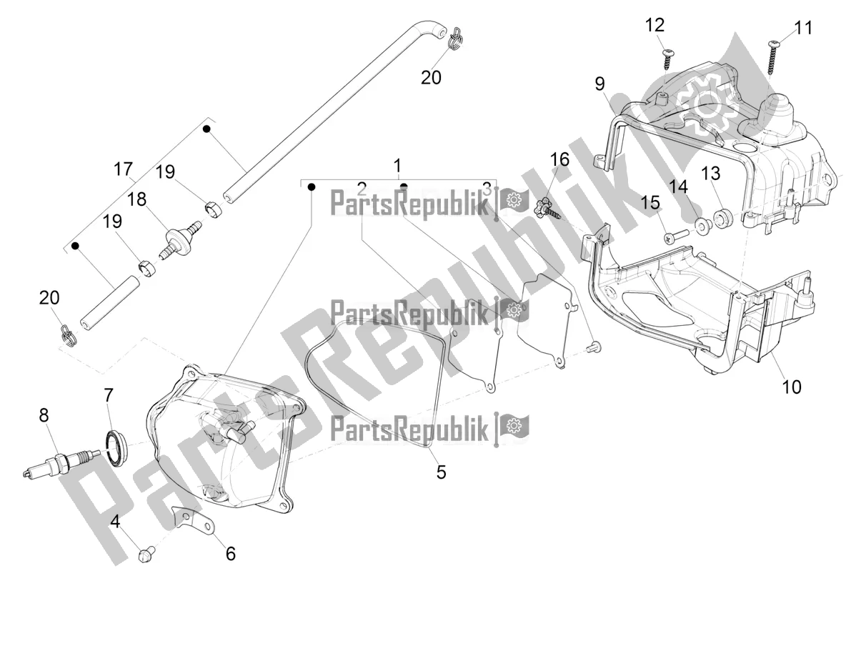 Toutes les pièces pour le Le Couvre-culasse du Piaggio ZIP 50 4T 2022