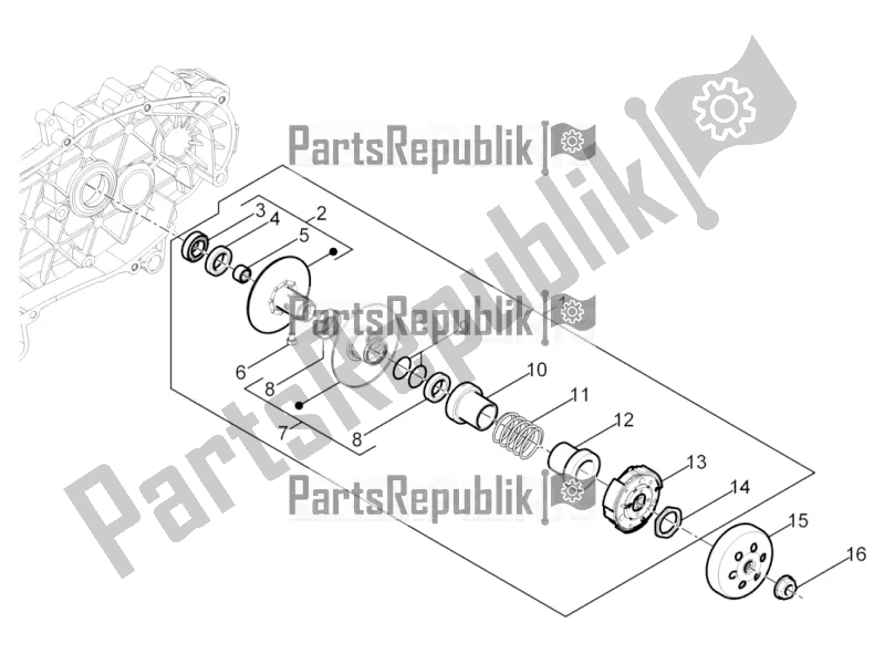 Toutes les pièces pour le Poulie Menée du Piaggio ZIP 50 4T 2022