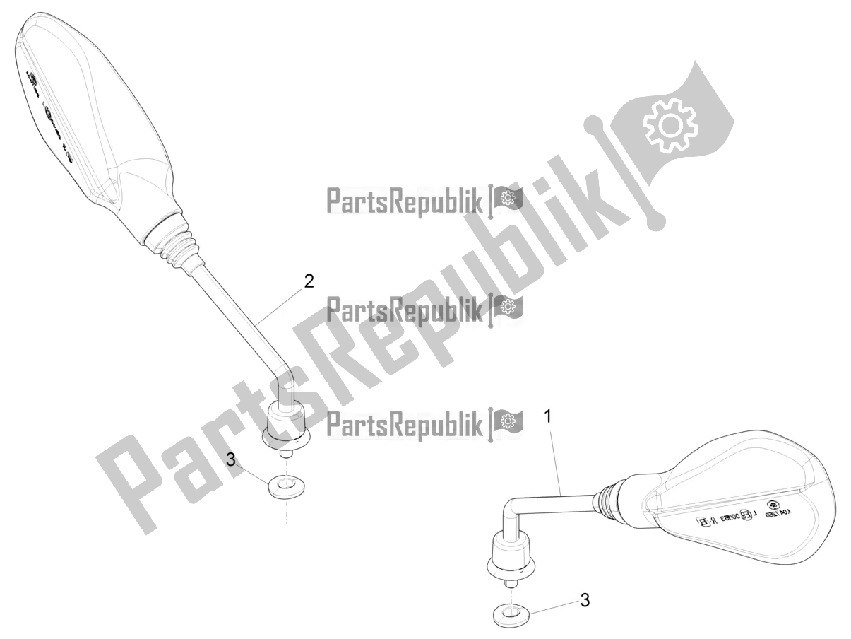 Toutes les pièces pour le Miroir (s) De Conduite du Piaggio ZIP 50 4T 2022