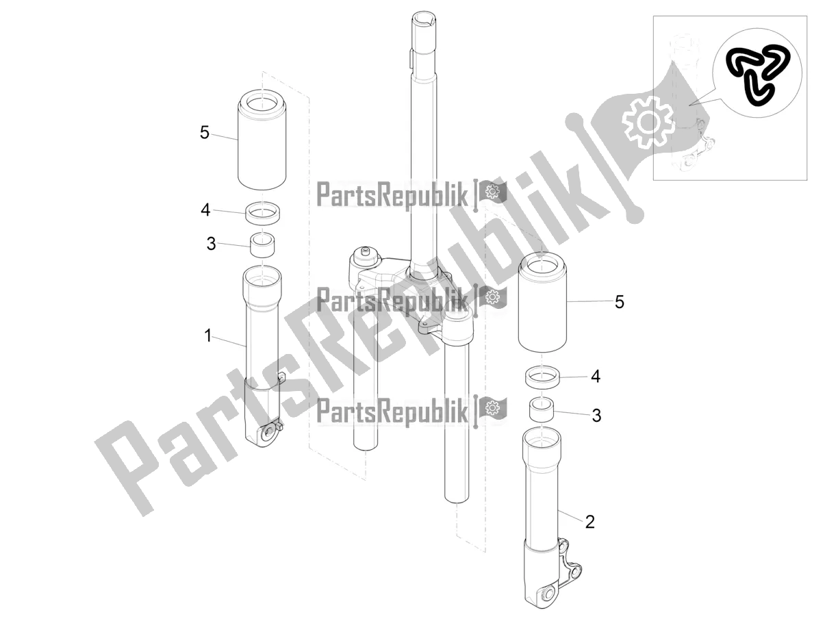 Toutes les pièces pour le Composants De La Fourche (wuxi Top) du Piaggio ZIP 50 4T 2022