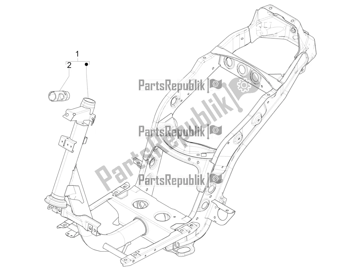 Todas las partes para Marco / Carrocería de Piaggio ZIP 50 4T 2022