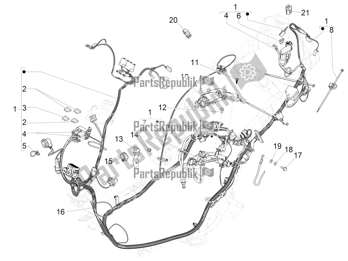 Toutes les pièces pour le Faisceau De Câbles Principal du Piaggio ZIP 50 4T 2022