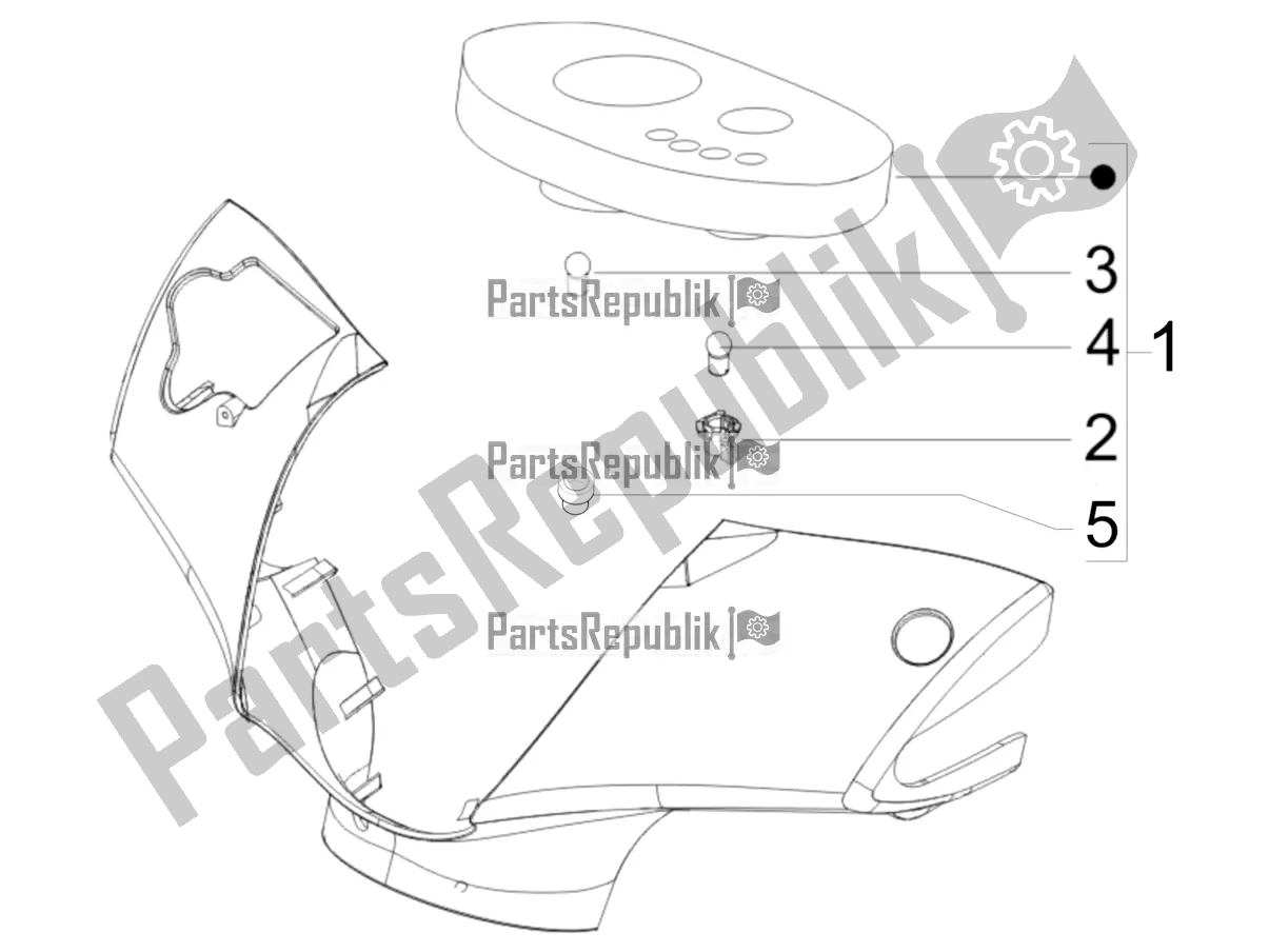 Todas las partes para Combinación De Medidor - Cruscotto de Piaggio ZIP 50 4T 2022