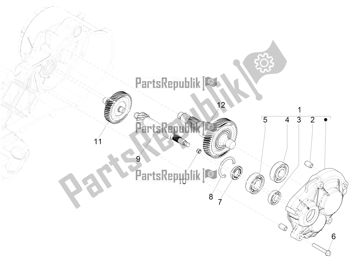 Todas las partes para Unidad De Reducción de Piaggio ZIP 50 4T 2022