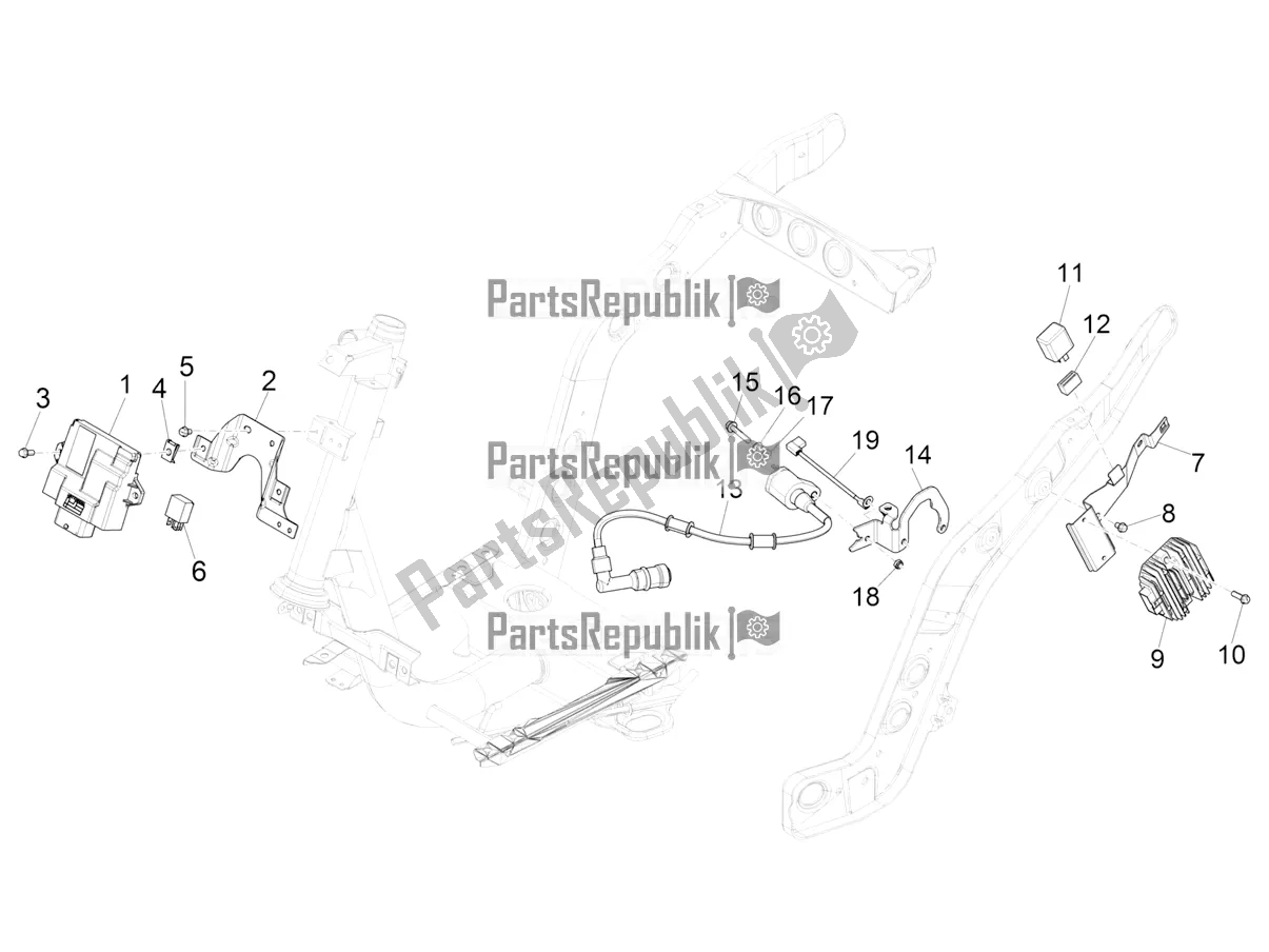 Toutes les pièces pour le Régulateurs De Tension - Unités De Commande électronique (ecu) - H. T. Bobine du Piaggio ZIP 50 4T 2022