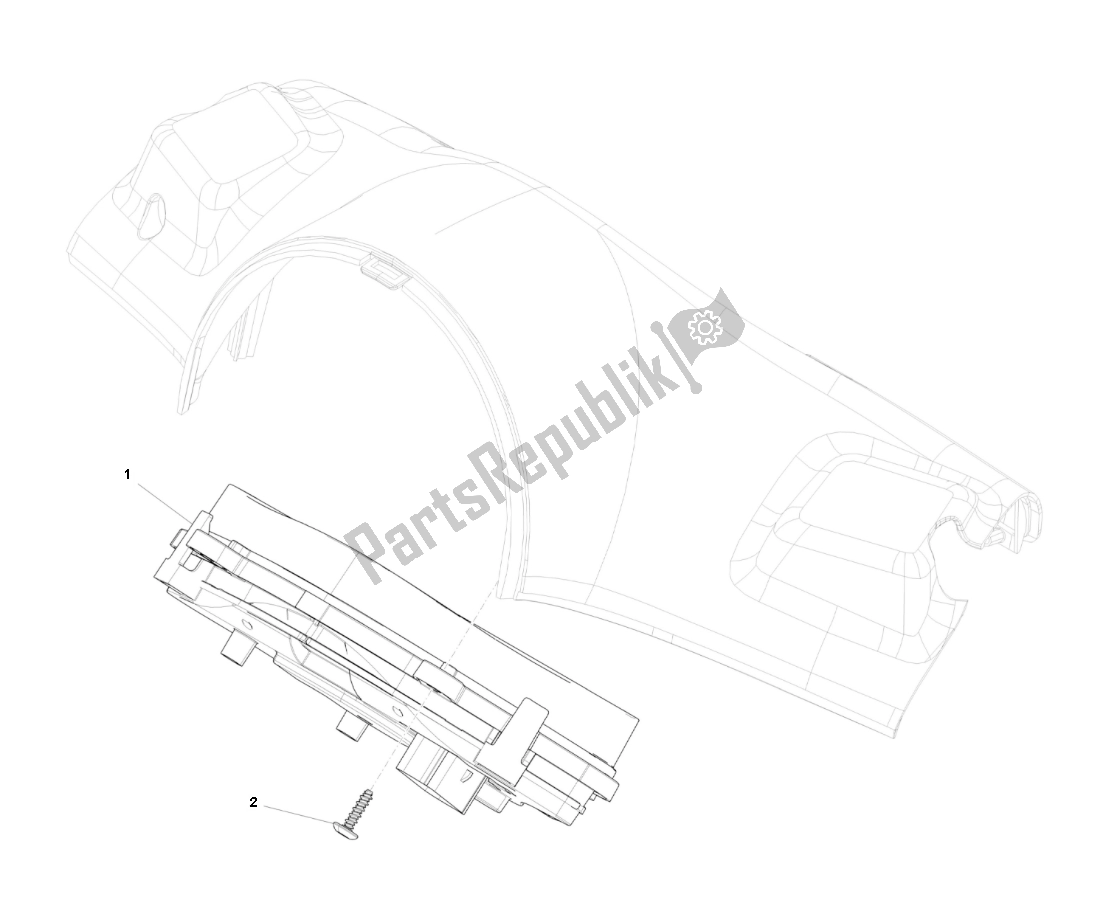 All parts for the Km Teller of the Piaggio Prima Vera 4T 45 KM H 50 2000 - 2010