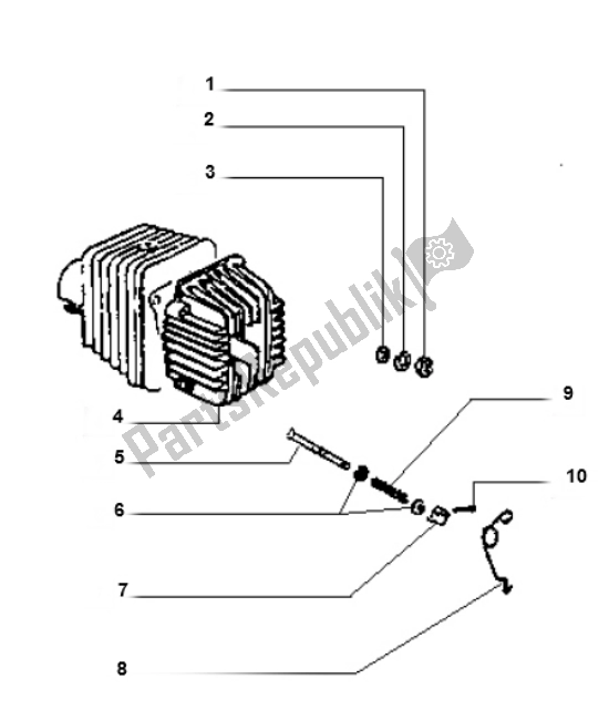 Tutte le parti per il Testata del Piaggio Vespa Ciao 50 2000 - 2010