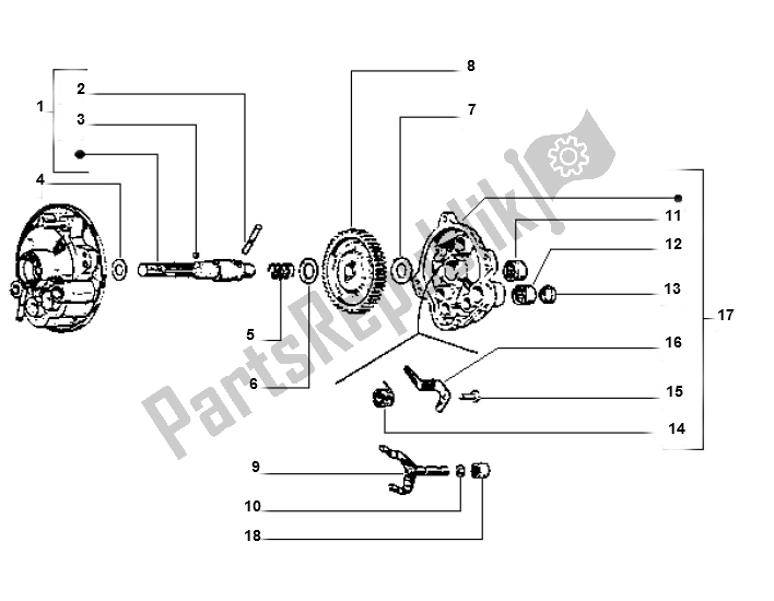 Tutte le parti per il Eindoverbrenging 2 del Piaggio Vespa Ciao 50 2000 - 2010