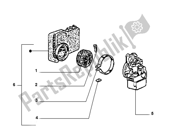 Toutes les pièces pour le Purificateur D'air du Piaggio Vespa Ciao 50 2000 - 2010