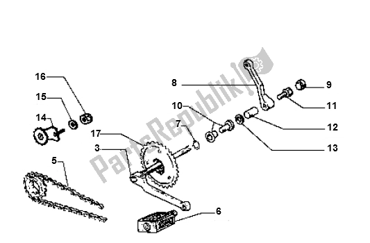 Tutte le parti per il Trapas del Piaggio Vespa Ciao 50 2000 - 2010