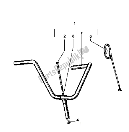 Tutte le parti per il Manubrio del Piaggio Vespa Ciao 50 2000 - 2010