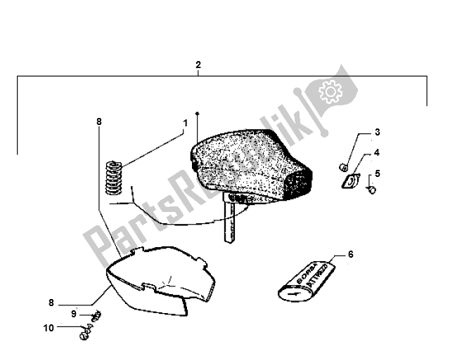 Alle onderdelen voor de Zadel van de Piaggio Vespa Ciao 50 2000 - 2010