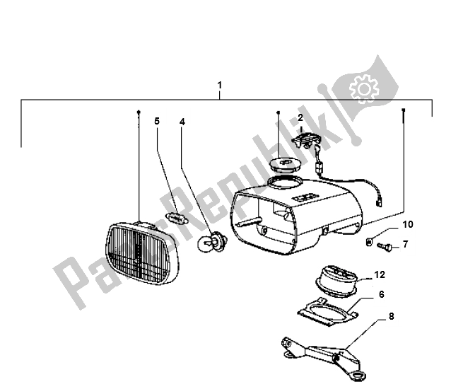 Toutes les pièces pour le Phare du Piaggio Vespa Ciao 50 2000 - 2010