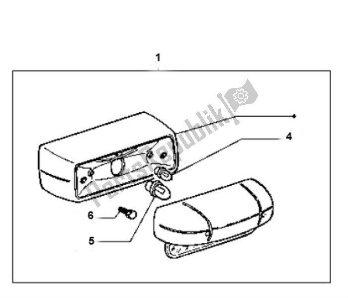 Tutte le parti per il Fanale Posteriore del Piaggio Vespa Ciao 50 2000 - 2010