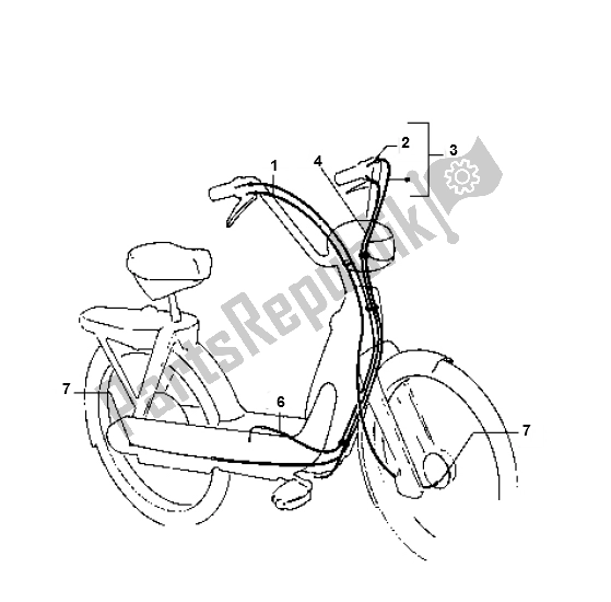 Alle onderdelen voor de Kabels van de Piaggio Vespa Ciao 50 2000 - 2010