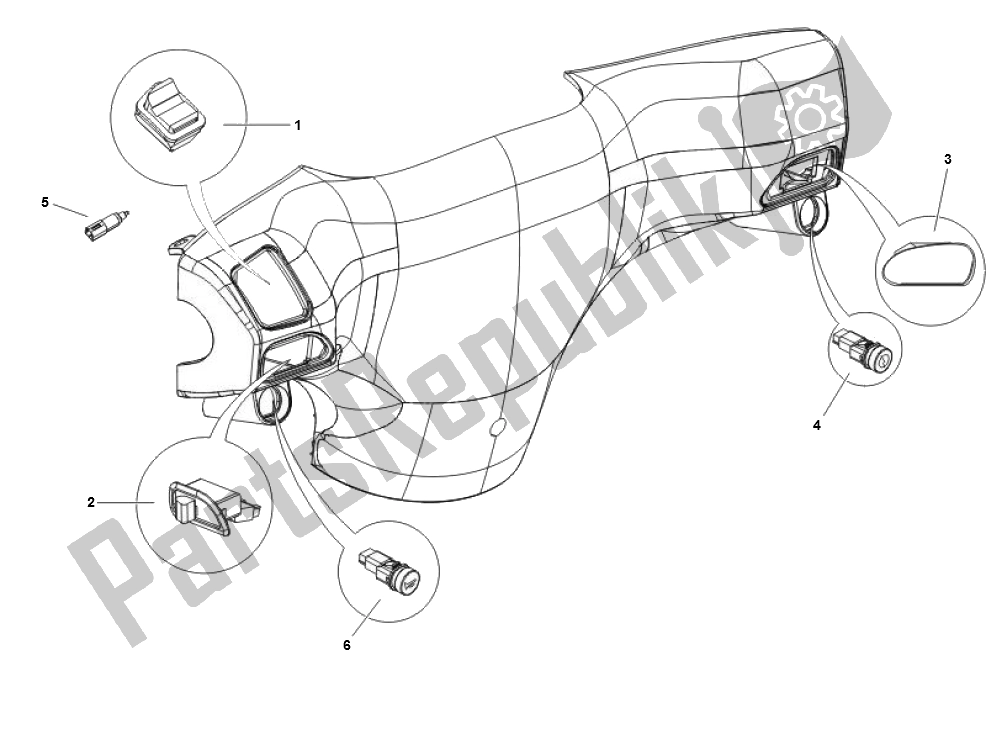 Todas las partes para Interruptores de Piaggio ZIP 50 4T 2006 2013 2000 - 2010