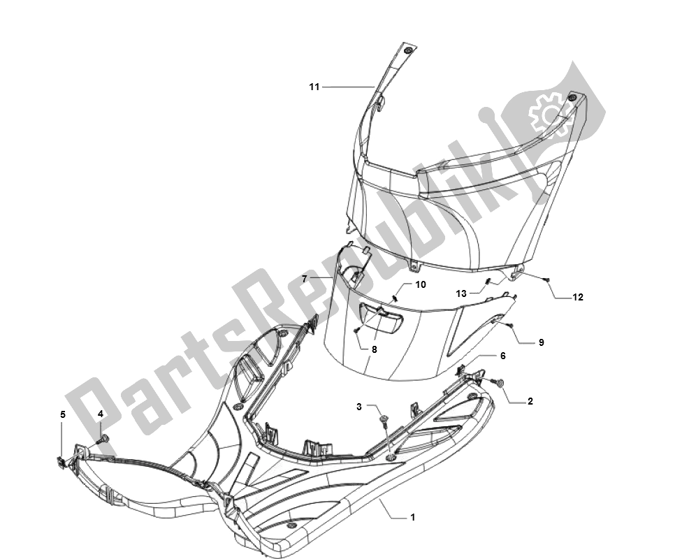 Tutte le parti per il Pedana del Piaggio ZIP 50 4T 2006 2013 2000 - 2010