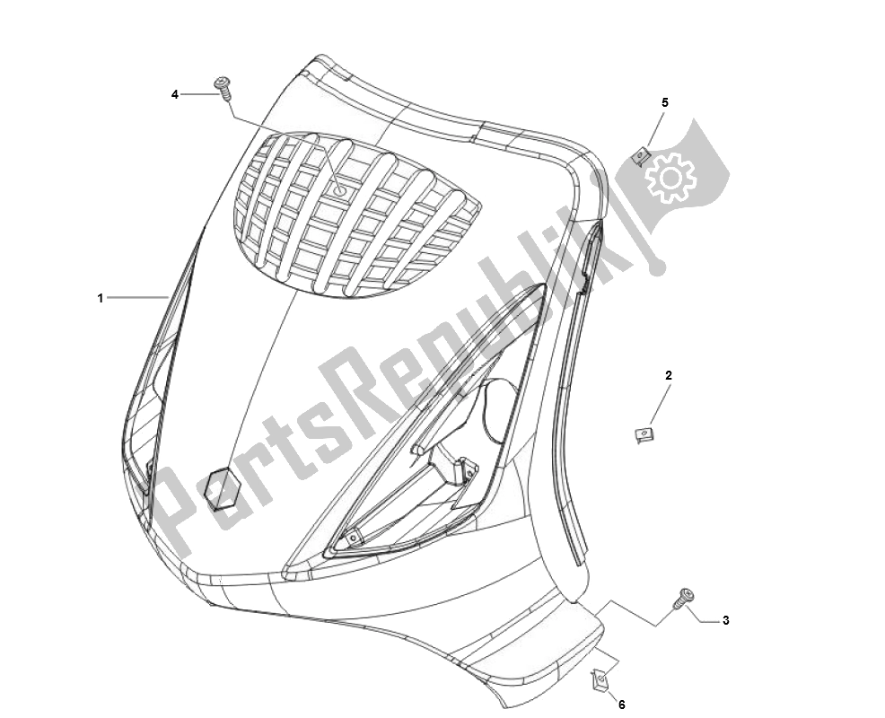 Todas las partes para Voorscherm de Piaggio ZIP 50 4T 2006 2013 2000 - 2010