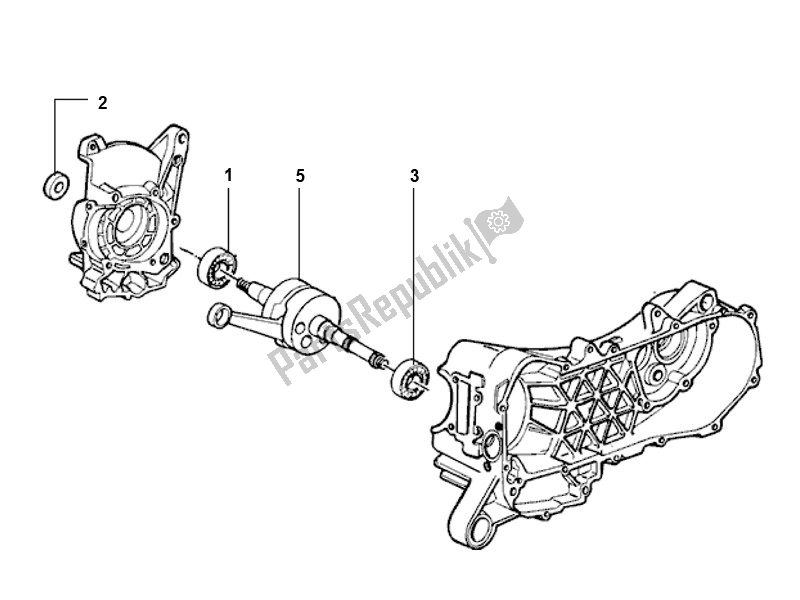 Tutte le parti per il Albero A Gomiti del Piaggio ZIP 50 4T 2006 2013 2000 - 2010