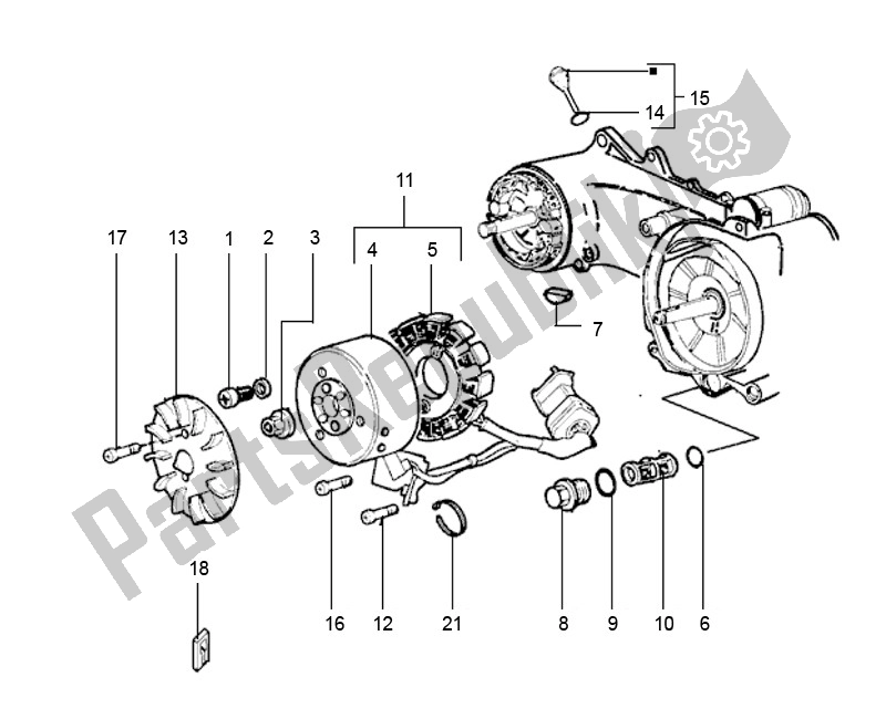 Tutte le parti per il Accensione del Piaggio ZIP 50 4T 2006 2013 2000 - 2010