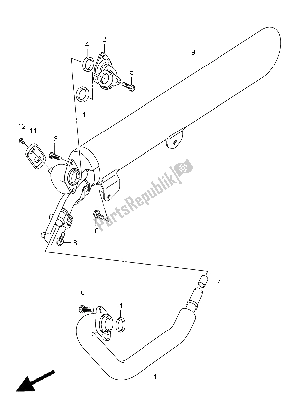 Tutte le parti per il Silenziatore del Suzuki VL 125 Intruder 2006