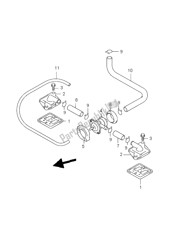 Todas las partes para 2do Aire de Suzuki GSX R 1000 2002