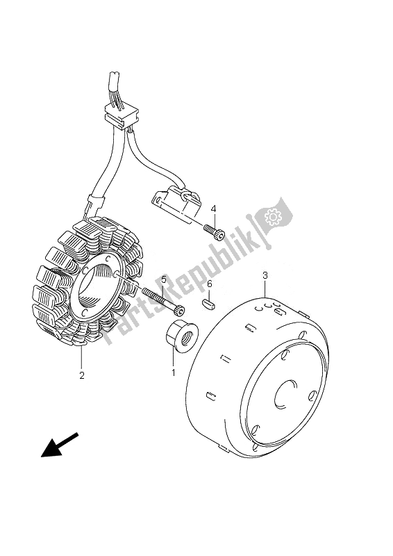 Todas las partes para Magneto de Suzuki UH 200 Burgman 2010