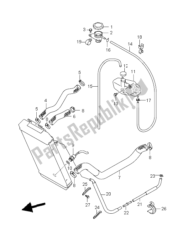 Toutes les pièces pour le Tuyau De Radiateur du Suzuki VL 800C Volusia 2006