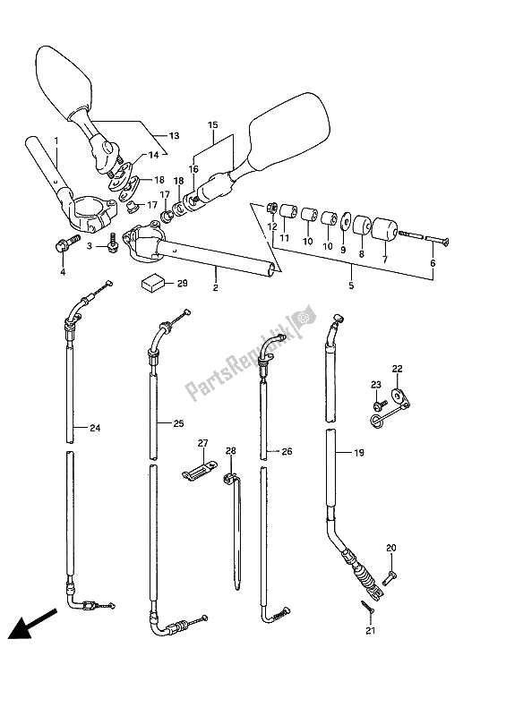Wszystkie części do Kierownica Suzuki GSX R 750W 1993