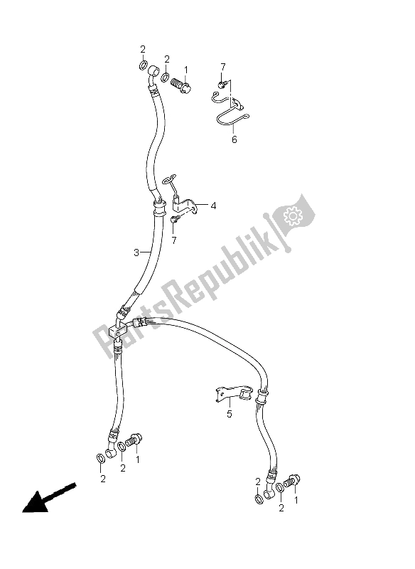 All parts for the Front Brake Hose (dl650 E24) of the Suzuki DL 650A V Strom 2011