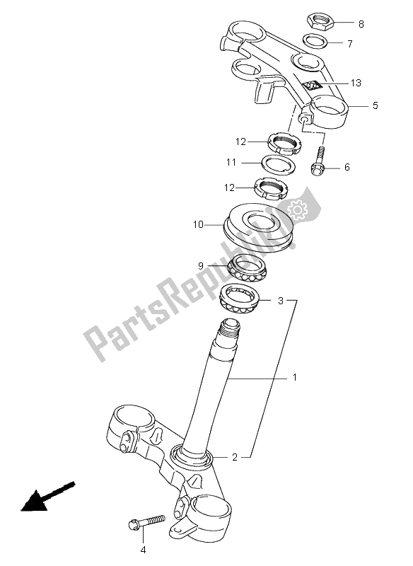 Todas las partes para Vástago De Dirección (sv1000s-s1-s2) de Suzuki SV 1000 NS 2005