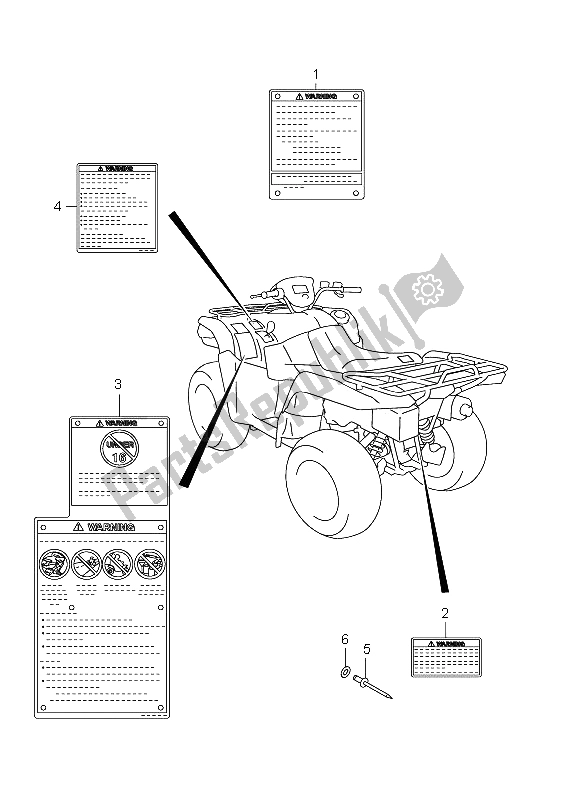 All parts for the Label (lt-a750xp P24) of the Suzuki LT A 750 XPZ Kingquad AXI 4X4 2012