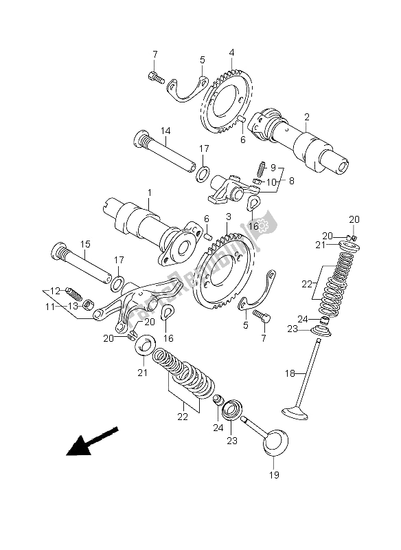 Todas las partes para árbol De Levas Y Válvula de Suzuki VZ 800Z Intruder 2009