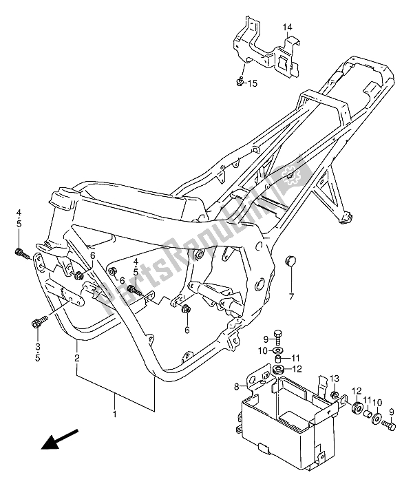 Tutte le parti per il Telaio del Suzuki GS 500 EU 1993