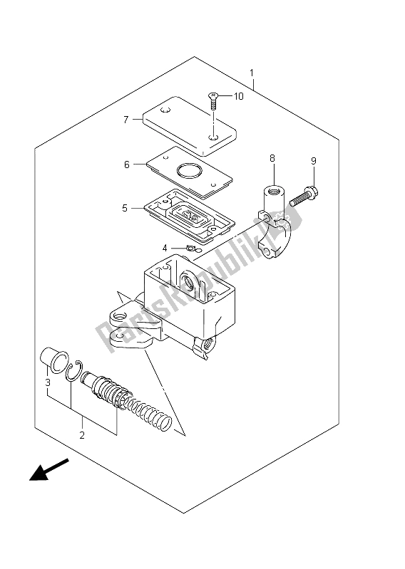 Toutes les pièces pour le Maître-cylindre Avant (sfv650 E24) du Suzuki SFV 650A Gladius 2011