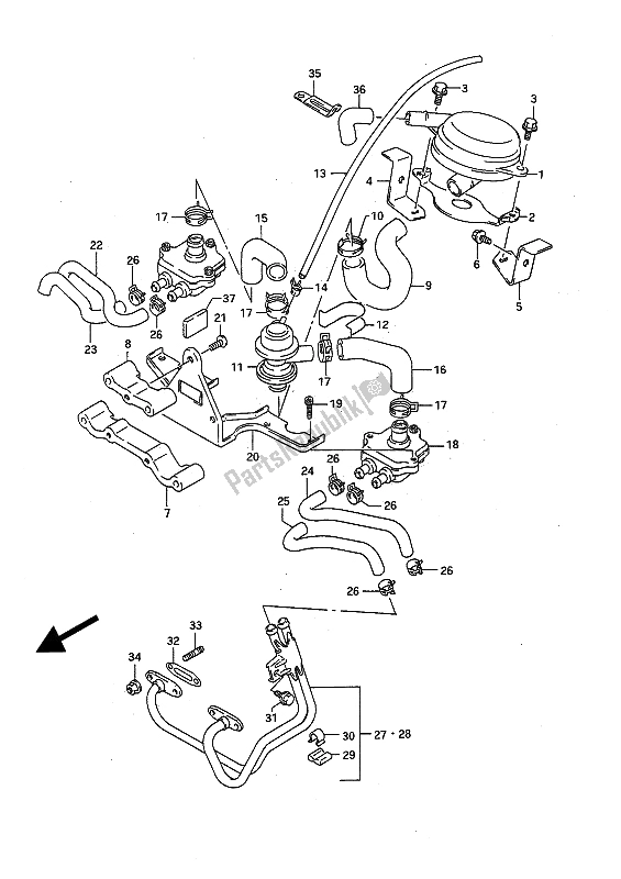 Tutte le parti per il Seconda Aria (e18-e39) del Suzuki GSX R 1100 1992