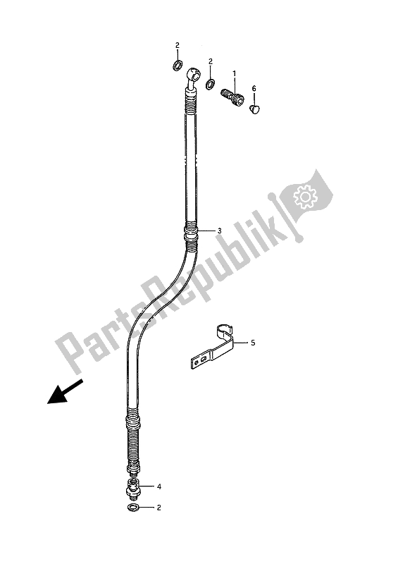 Todas las partes para Manguera De Freno Delantero de Suzuki VS 1400 Glpf Intruder 1993