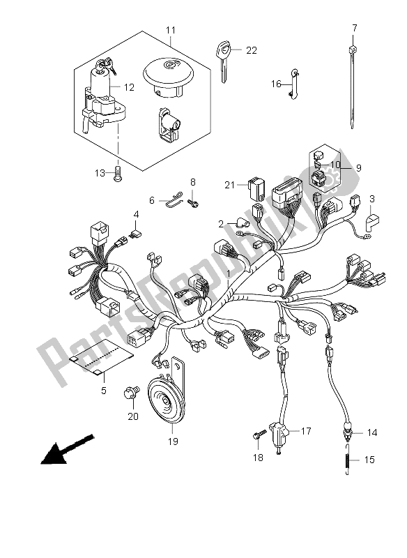 All parts for the Wiring Harness of the Suzuki DR 125 SM 2009