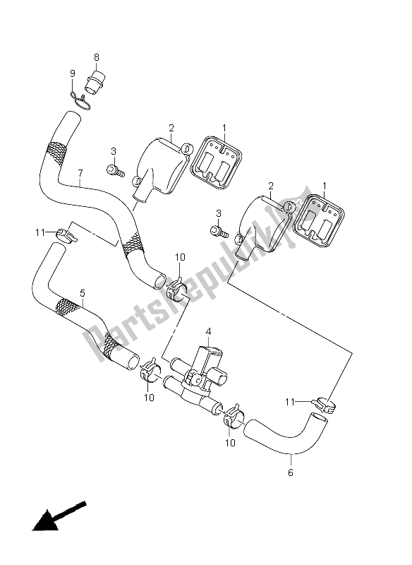 All parts for the 2nd Air of the Suzuki GSF 1250A Bandit 2011