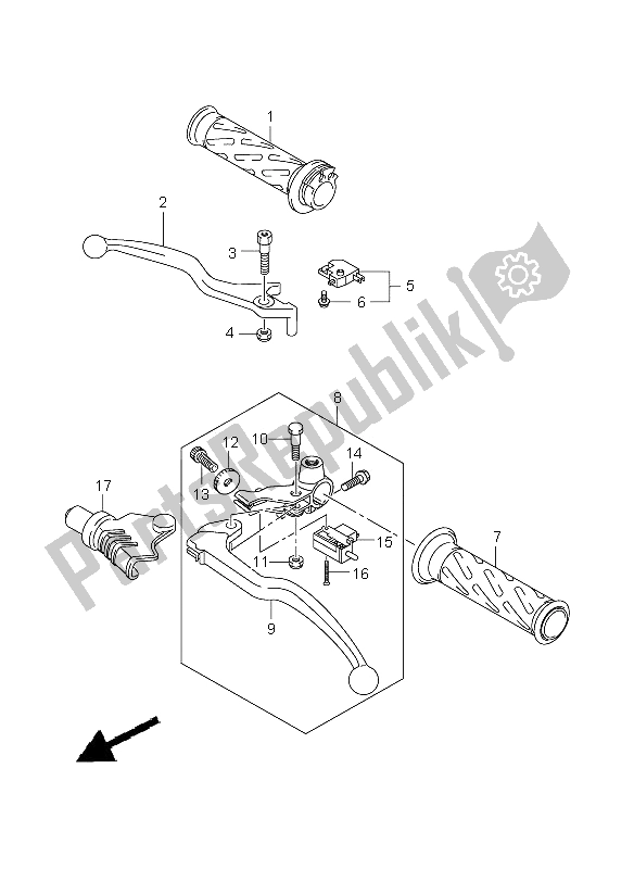 Tutte le parti per il Leva Della Maniglia del Suzuki RV 125 Vanvan 2008