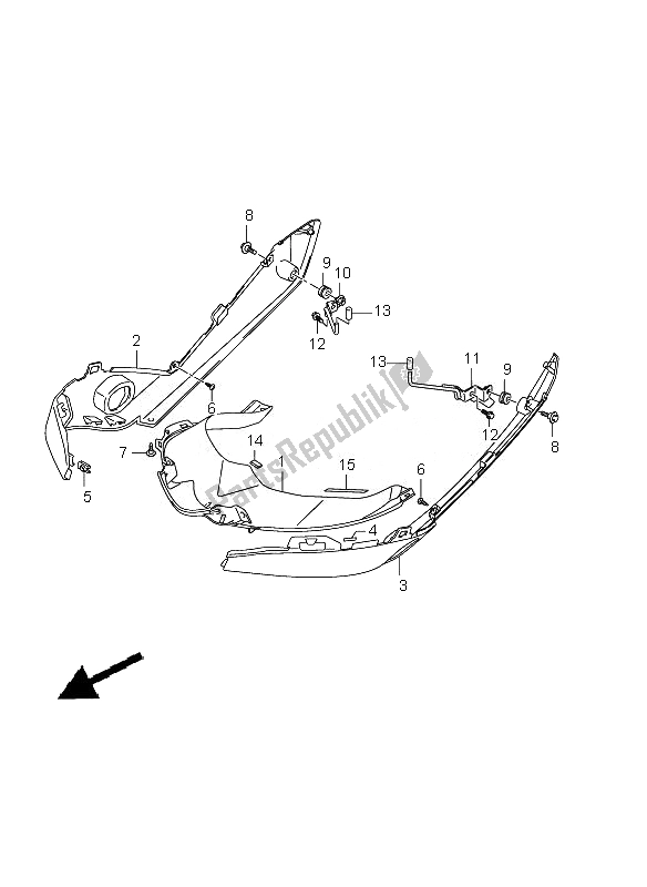 Toutes les pièces pour le Capot De Carénage (avec Capot) du Suzuki GSF 650 Nsnasa Bandit 2010